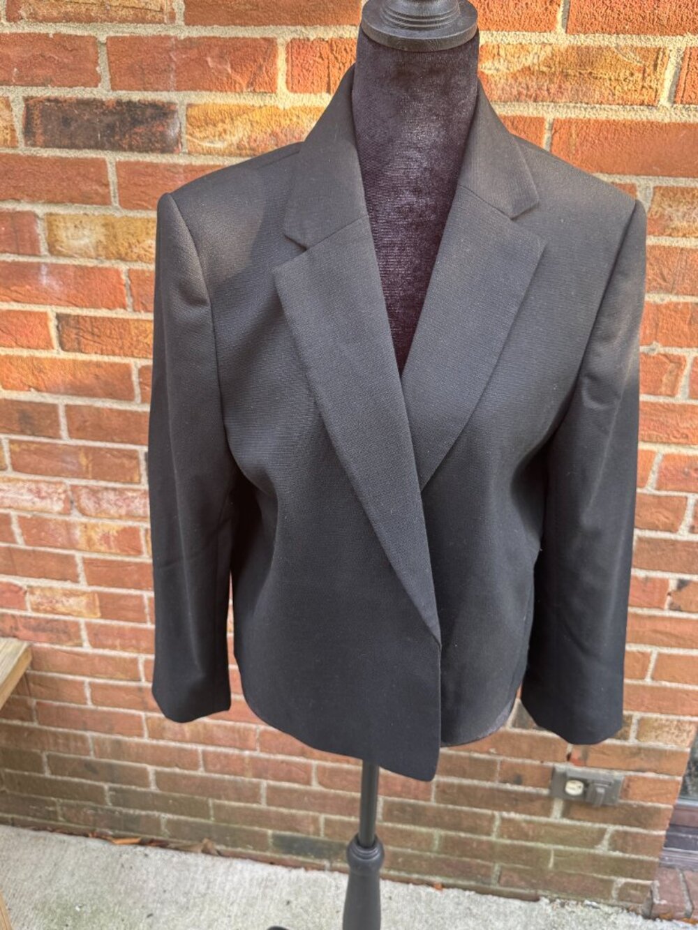 Ann Taylor Factory Black Open Front Blazer Jacket Size Large NWT Career Office C